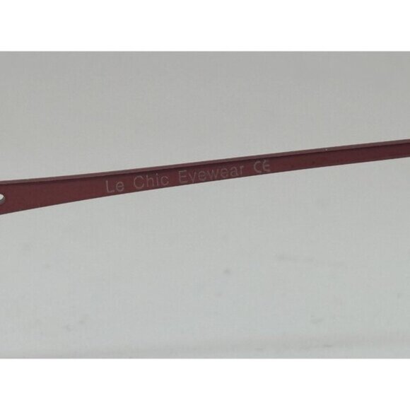 LE CHIC LUNNETTE - LC825 M. Burgundy 52-17-135 Rectangle Glasses Frames - Picture 6 of 7